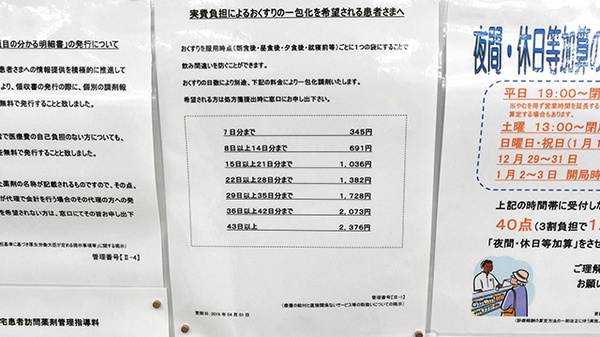 薬局くすりの福太郎南流山店の一包化対応