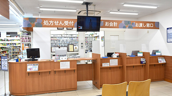 薬局くすりの福太郎北柏店の受付/カウンター