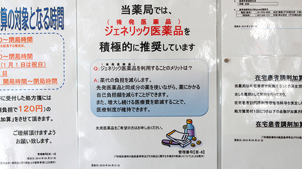 薬局くすりの福太郎大森八幡通り店のジェネリック対応