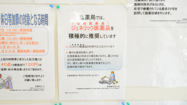 ウォンツ薬局光町２号店のジェネリック対応