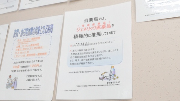 ウォンツ八丁堀薬局のジェネリック対応