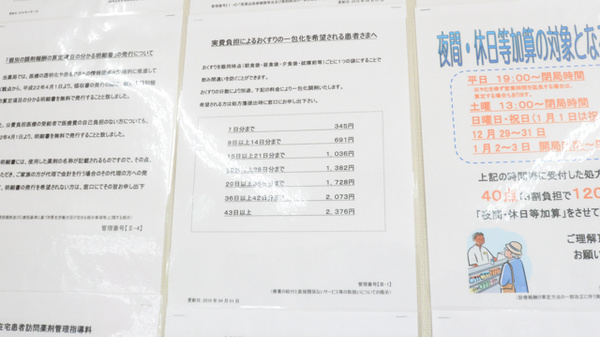 レデイ薬局新空港通り店の一包化対応