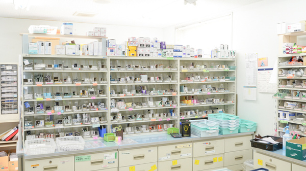 レデイ薬局れんげ店の薬棚