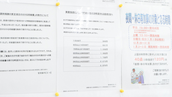 レデイ薬局喜田村店の一包化対応