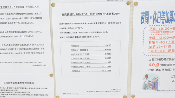 レデイ薬局朝日町店の一包化対応