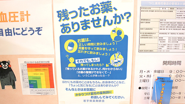 つくし薬局　沼宮内駅前店の残薬回収サービス
