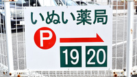 いぬい薬局の駐車場案内