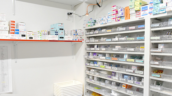 オーブ薬局亀戸店の薬棚
