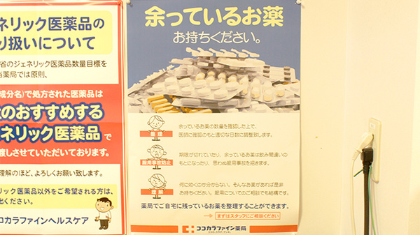 ココカラファイン薬局松戸店の残薬回収サービス