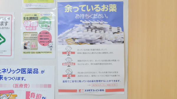 ココカラファイン薬局壬生店の残薬回収サービス