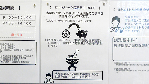 調剤薬局ツルハドラッグ南稚内店のジェネリック対応