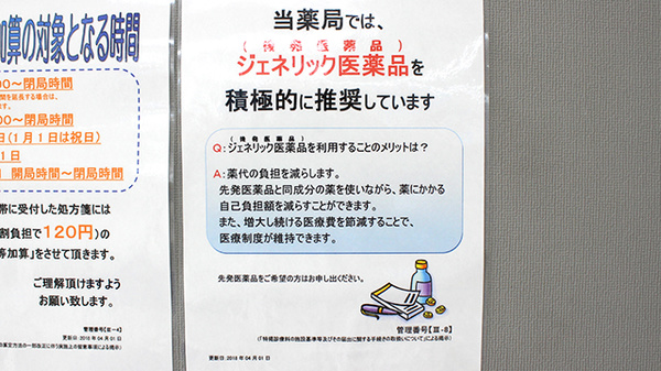 調剤薬局ツルハドラッグ二本松店のジェネリック対応