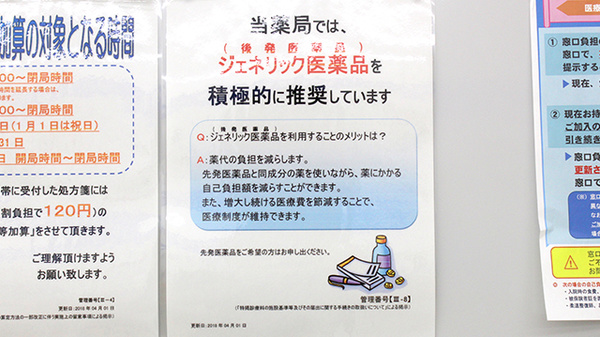 薬局くすりの福太郎夏見台店のジェネリック対応