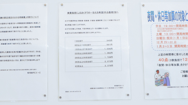 ウォンツ三原宮浦薬局の一包化対応