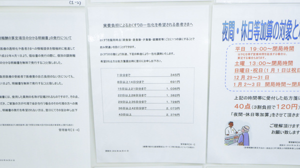 ウェルネス薬局　出雲駅南店の一包化対応