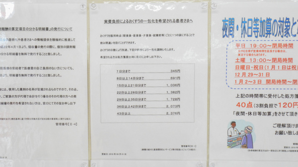 レデイ薬局道後石手店の一包化対応