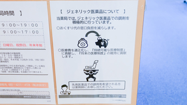 調剤薬局ツルハドラッグ八勝通店のジェネリック対応