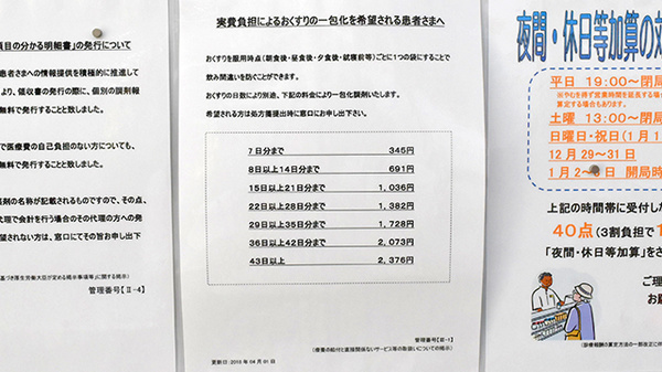 調剤薬局ツルハドラッグ善行駅前店の一包化対応