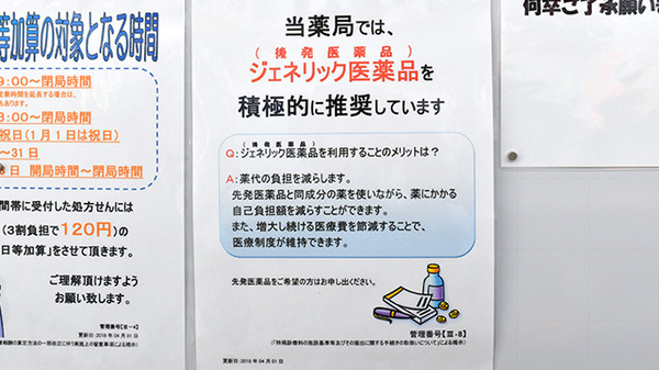 調剤薬局ツルハドラッグ善行駅前店のジェネリック対応