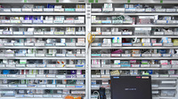調剤薬局ツルハドラッグ善行駅前店の薬棚