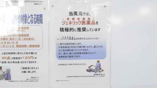 調剤薬局ツルハドラッグ温山荘前店のジェネリック対応