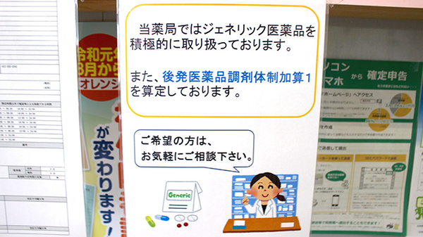 ハーベスト薬局のジェネリック対応
