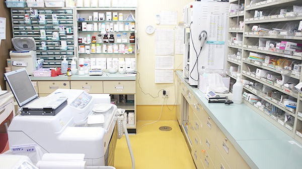 池田薬局　コアラ調剤の調剤室