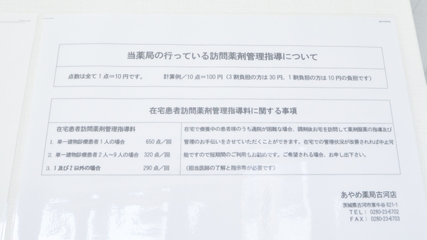 あやめ薬局古河店の在宅対応