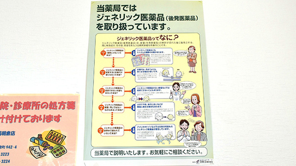 ファミル薬局朝倉店のジェネリック対応