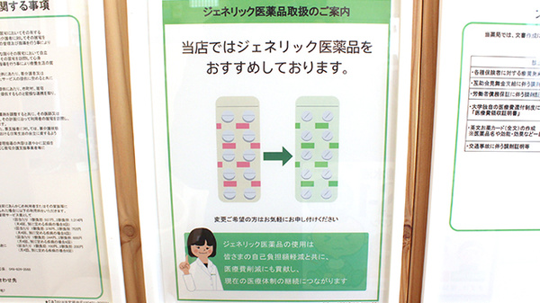 訪問薬樹薬局　越谷のジェネリック対応