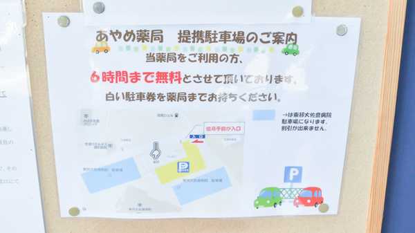 あやめ薬局下志津店の駐車場案内