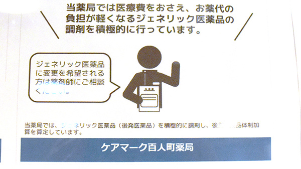 ケアマーク百人町薬局のジェネリック対応