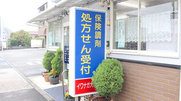 イワナガ大蔵薬局の看板