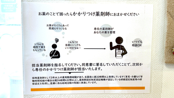 ハッピィ調剤薬局　東くるめ店のかかりつけ薬局対応