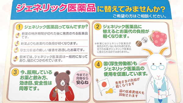 健祥堂薬局　芝久保店のジェネリック対応