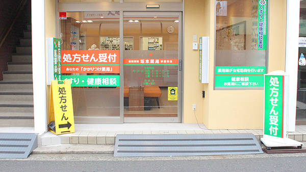 坂本薬局妙蓮寺店の入口