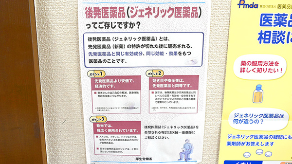 ヤマグチ薬局　城山店のジェネリック対応