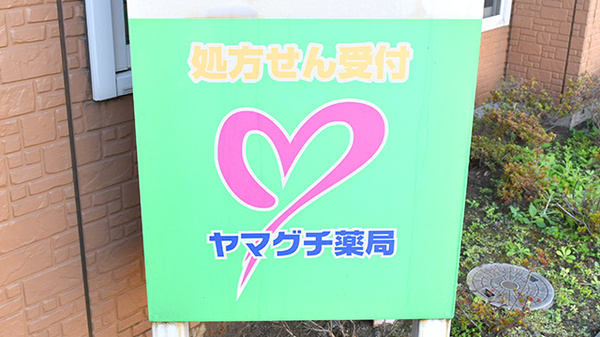 ヤマグチ薬局　下九沢店の看板