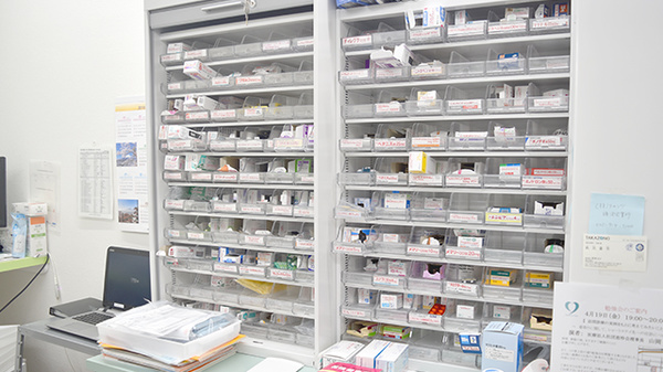 大和鶴間薬局の薬棚