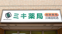 ミキ薬局　川崎田町店の看板
