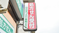 自然堂つるや薬局新井店の看板