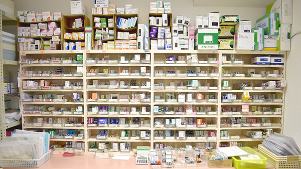 メッツ胎内薬局の薬棚