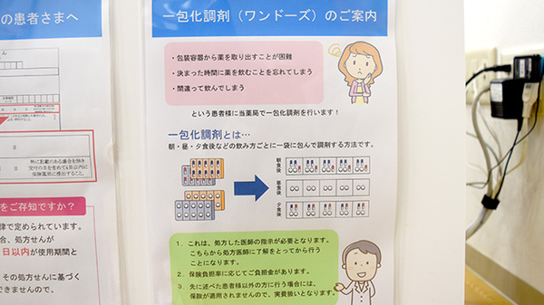 たんぽぽ薬局　氷見店の一包化対応