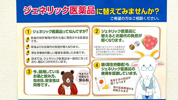 中森かいてきホコ町薬局のジェネリック対応