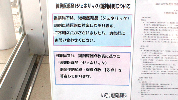 いちい調剤薬局のジェネリック対応