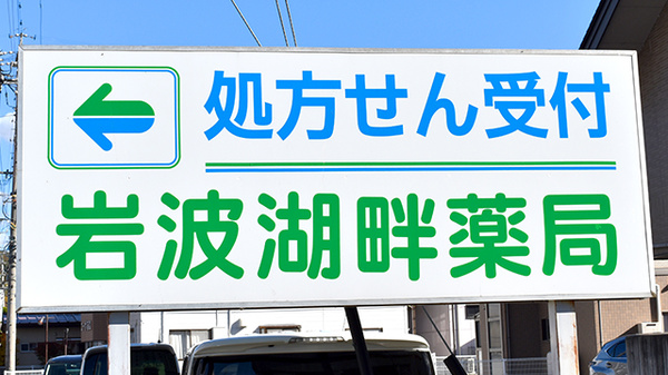 岩波湖畔薬局の看板