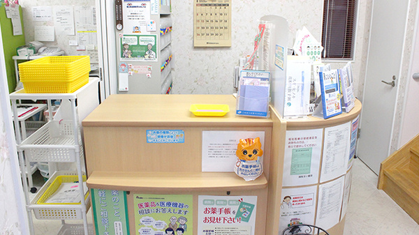 須坂まい薬局の受付/カウンター