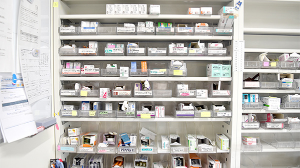 原田薬局谷田店の薬棚