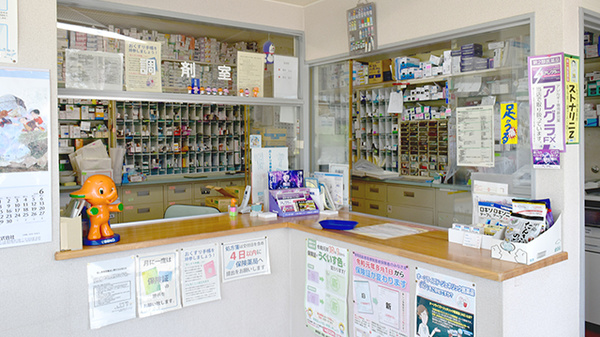 おちあい薬局の受付/カウンター