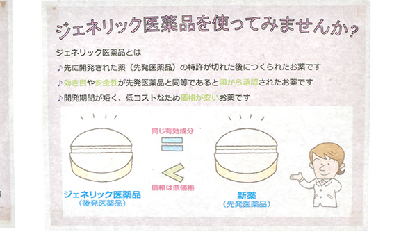 アクア薬局田子の浦店のジェネリック対応